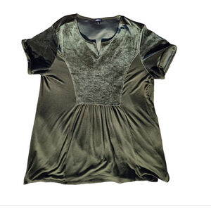 Hannah Deep and Rich Velvet Whimsygoth Olive Tunic Top Women’s Boho Chic Luxe